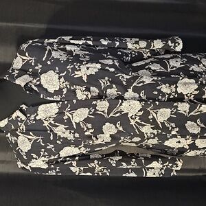 Zara Black and White Floral Maxi Dress